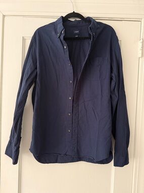 J. Crew Navy Blue Long-Sleeve Button-Down Shirt